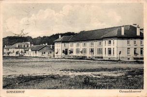 Ligne Maginot - LEGERET - (Camp de sureté) - Carte allemande avec le marquage 'Ostmarkkaserne'
Les deux bâtiments de compagnie et la cuisine réfectoire au centre