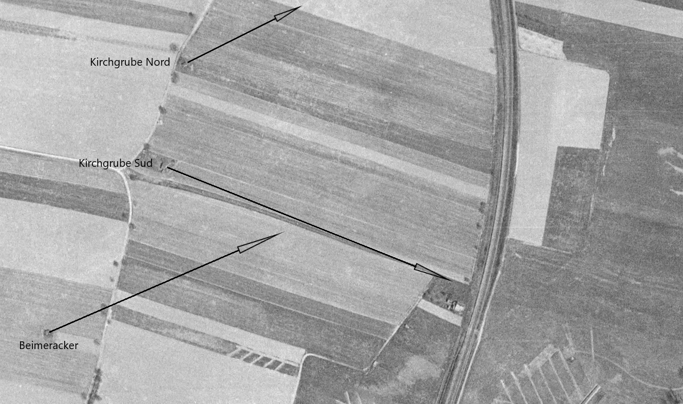 Ligne Maginot - IGN HUNSPACH - Les blockhaus Kirchgrube et Beimeracker - IGN - Géoportail 1971