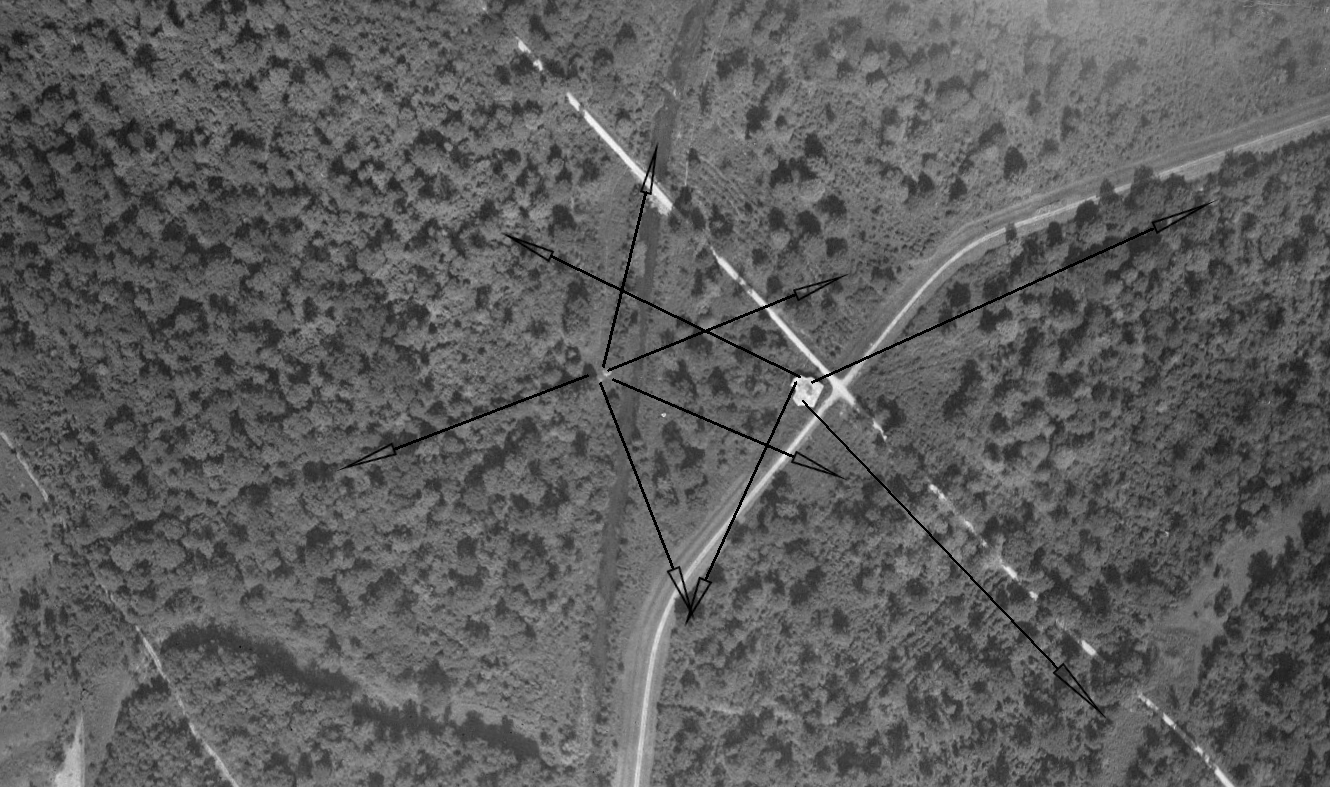 Ligne Maginot - Les blockhaus Port du Rhin Sud 6 et 5 - Les blockhaus Port du Rhin 6 et 5 - IGN - Géoportail 1950