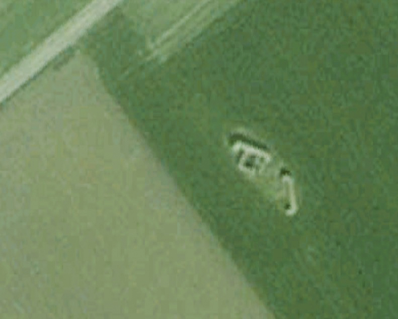 Ligne Maginot - B61bis - CHAPELLE de STRABAND 4 (Blockhaus pour arme infanterie) - Pris en 2010, avant déstruction - Google Earth