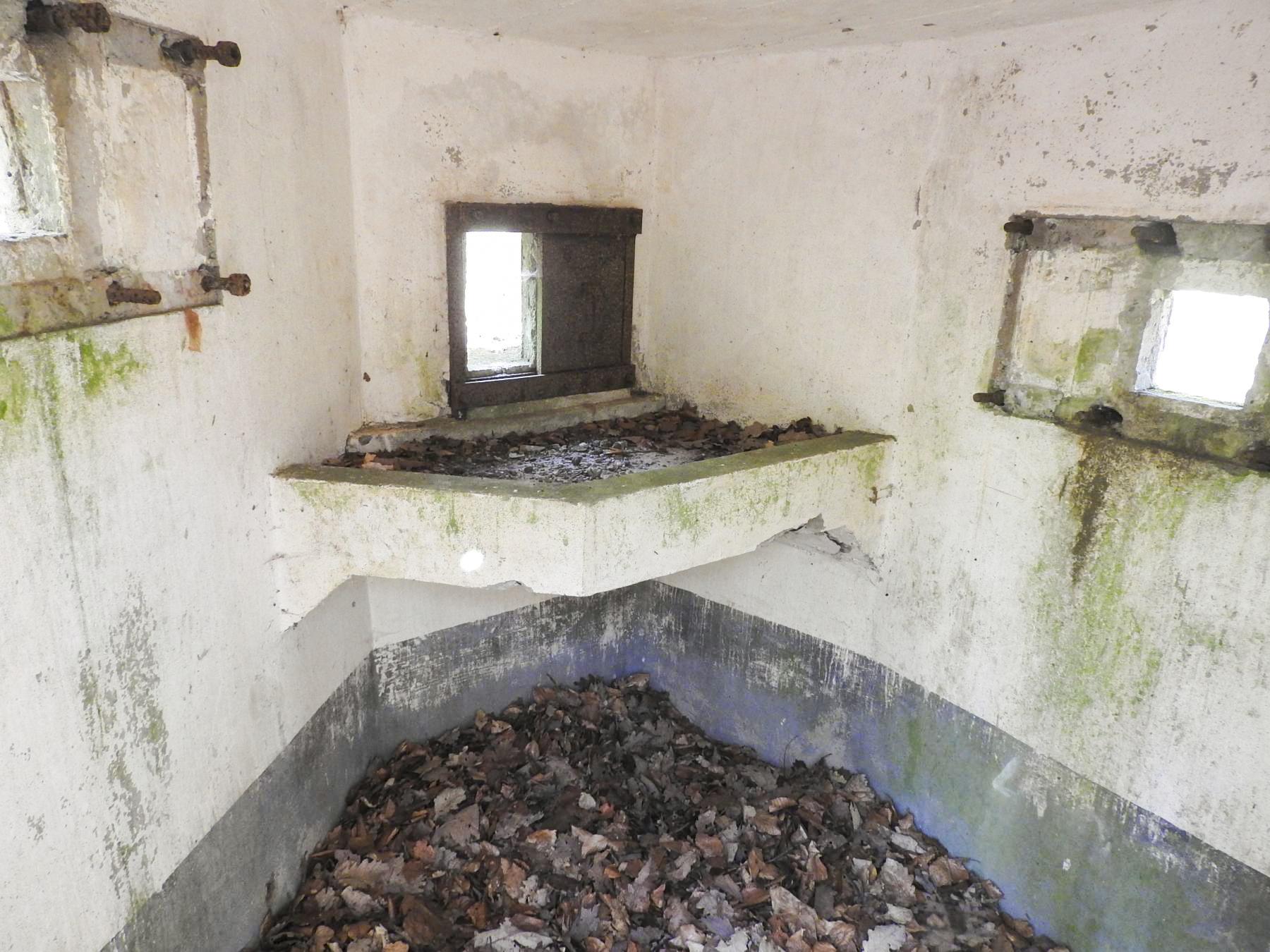 Ligne Maginot - FM36 - HOHLSTEIN 2 - (Blockhaus pour arme infanterie) - Créneau gauche avec tablette de tir pour FM - STENGER Mathieu