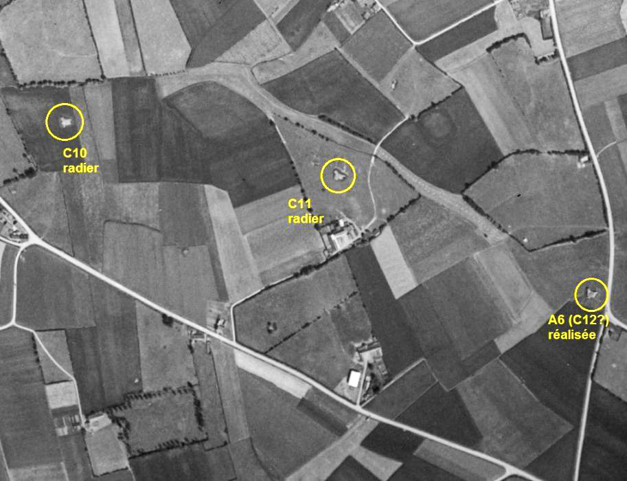 Ligne Maginot - C10 - QUEUE DE VACHE - (Blockhaus lourd type STG / STG-FCR - Double) -  - IGN - Géoportail 1949