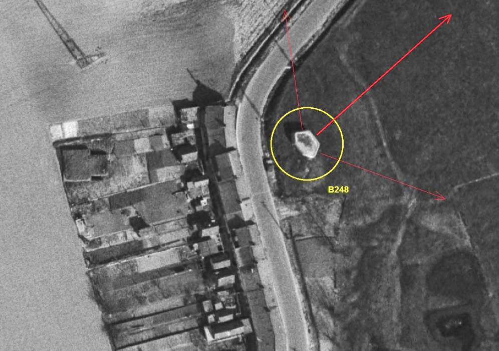 Ligne Maginot - B248 - MAISONS CATTEAU - (Blockhaus pour canon) -  - IGN - Géoportail 1965