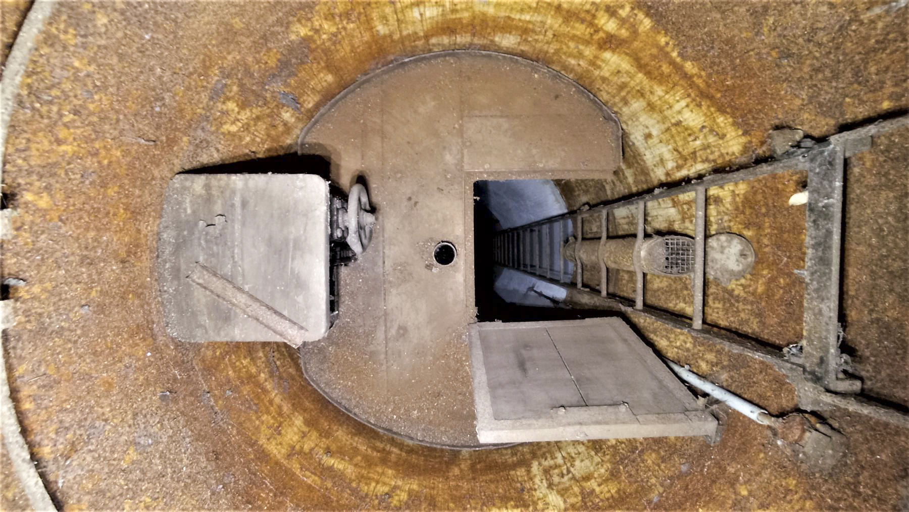 Ligne Maginot - BUCHHOLZBERG (I / 79° RIF) - (Abri) - Vue de dessus du plancher mobile de la cloche GFM Ouest - Baptiste GAUDIN