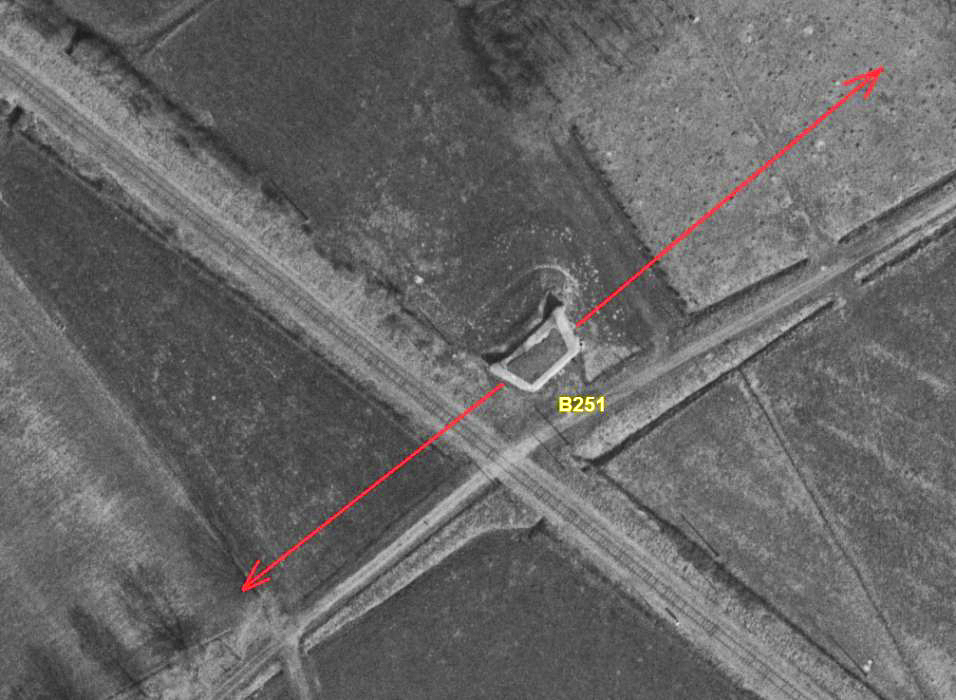 Ligne Maginot - B251 - LES QUATRE MONDES NORD - (Blockhaus pour canon) -  - IGN - Géoportail 1965