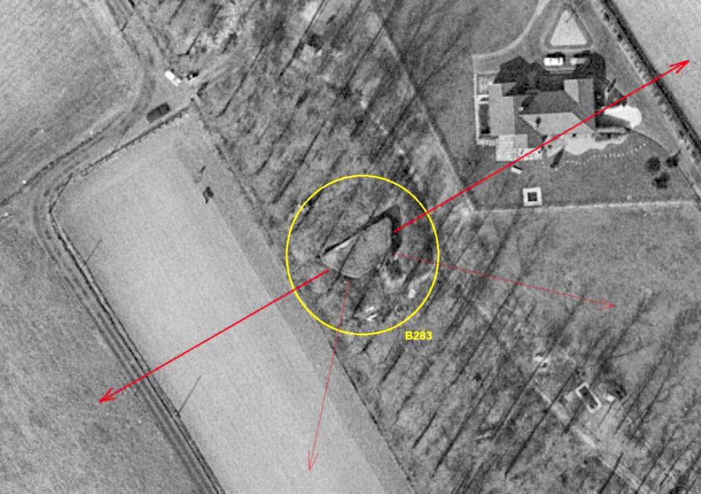 Ligne Maginot - B283 - La BOUTILLERIE (Blockhaus pour canon) -  - IGN 1965 - Geoportail