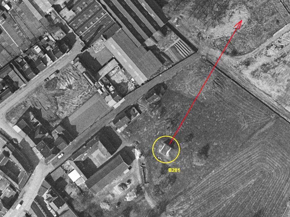 Ligne Maginot - B281 - WATTRELOS Ouest (Blockhaus pour canon) -  - IGN - Géoportail 1965