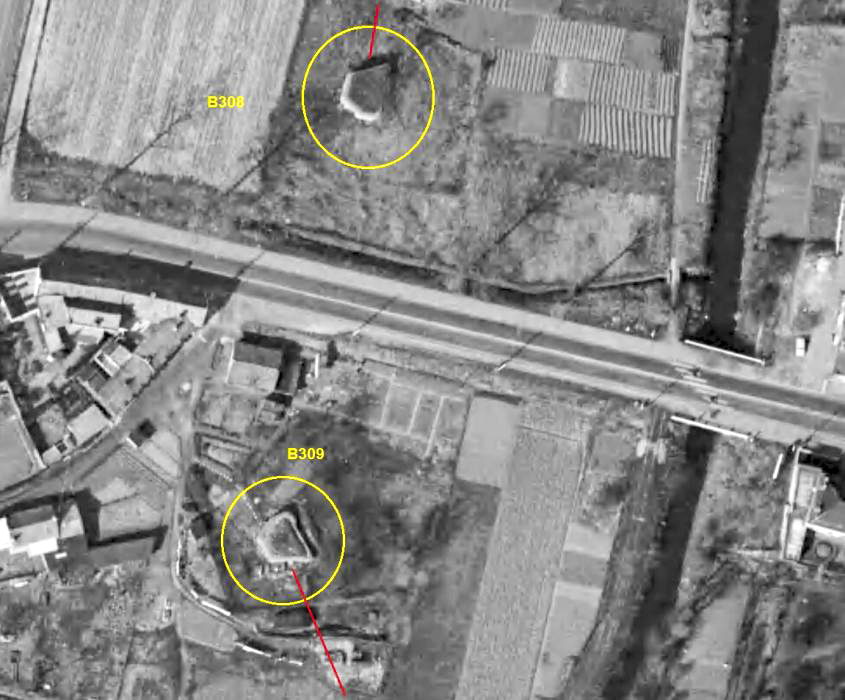 Ligne Maginot - B309 - PONT à TRESSIN SUD - (Blockhaus pour canon) -  - IGN - Géoportail 1965