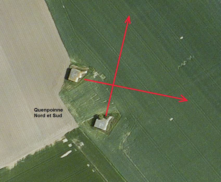 Ligne Maginot - BEF 668 - QUENPOINNE SUD - (Casemate d'artillerie) -  - Bing Sat