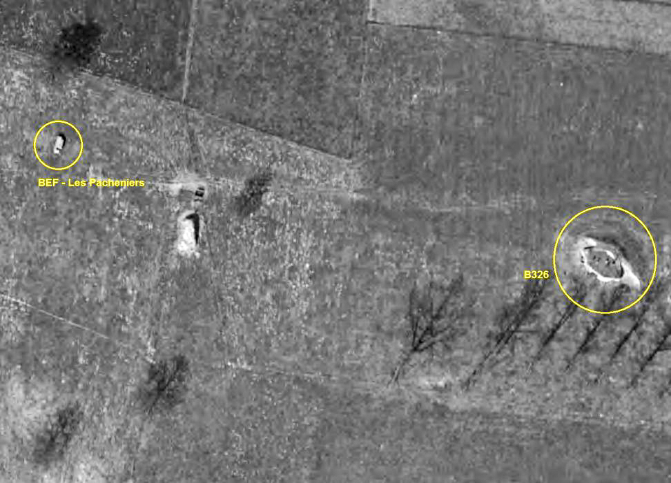 Ligne Maginot - BEF 317 - Les PACHENIERS (Observatoire d'artillerie) -  - IGN - Géoportail 1965