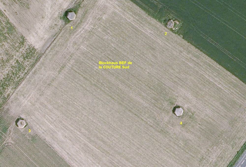 Ligne Maginot - BEF 660 - LA COUTURE SUD 1 - (Blockhaus pour arme infanterie) -  - Google Earth