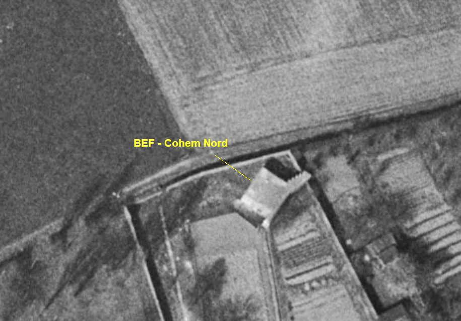 Ligne Maginot - BEF 705 - COHEM Nord (Blockhaus pour canon) -  - IGN - Géoportail 1965
