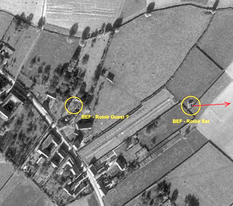 Ligne Maginot - BEF 375 - ROTOIR Est (Blockhaus pour arme infanterie) -  - IGN - Géoportail 1967