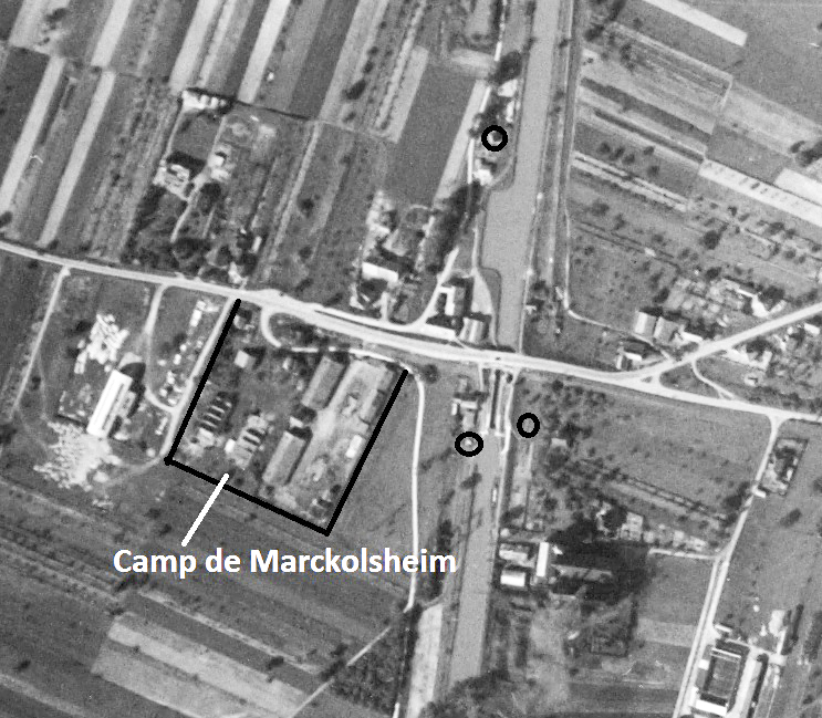 Ligne Maginot - MARCKOLSHEIM (CAMP) - (Camp de sureté) - Photo aérienne de 1950 - IGN - Géoportail 1950