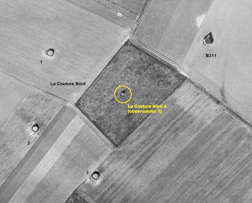 Ligne Maginot - BEF 656 - La COUTURE Nord 4 (Observatoire d'infanterie) -  - IGN - Géoportail 1965