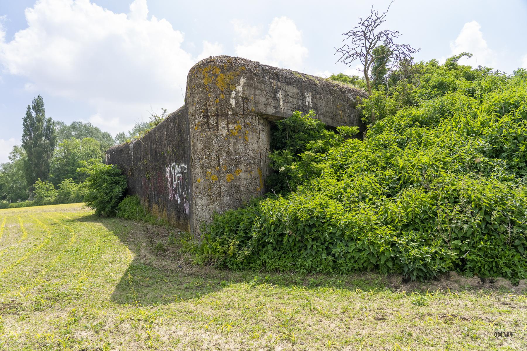Ligne Maginot - B250 - NOUVEAU MONDE - (Blockhaus pour canon) - Mur frontal et façade Ouest - Lia VERMEULEN