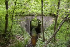 Ligne Maginot - VF60 - ANTENNE DE L'OUVRAGE DU HOCHWALD - (RESEAU - Voie 60 - Antenne ou rocade ferroviaire) - 2 - PONT SUR L'EICHELGRABEN
Le pont est toujours utilisé par le chemin ayant remplacé la V60.
Seules les rambardes ont disparu