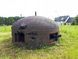 Ligne Maginot - OBERROEDERN SUD - RIEFFEL - (Casemate d'infanterie - Double) - Cloche GFM avec mortier de 50 en place (copie)
