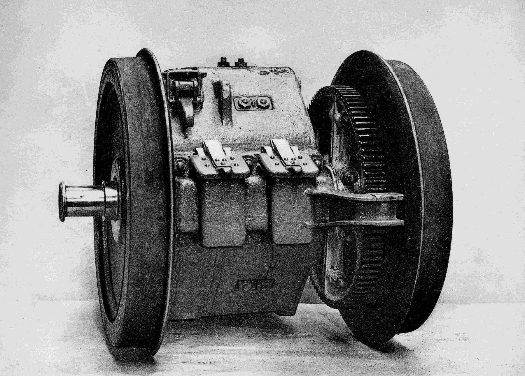 Ligne Maginot - Locotracteur electrique Schneider-Westinghouse (SW) - Ensemble moteur
Photo issue de la notice constructeur du locotracteur
