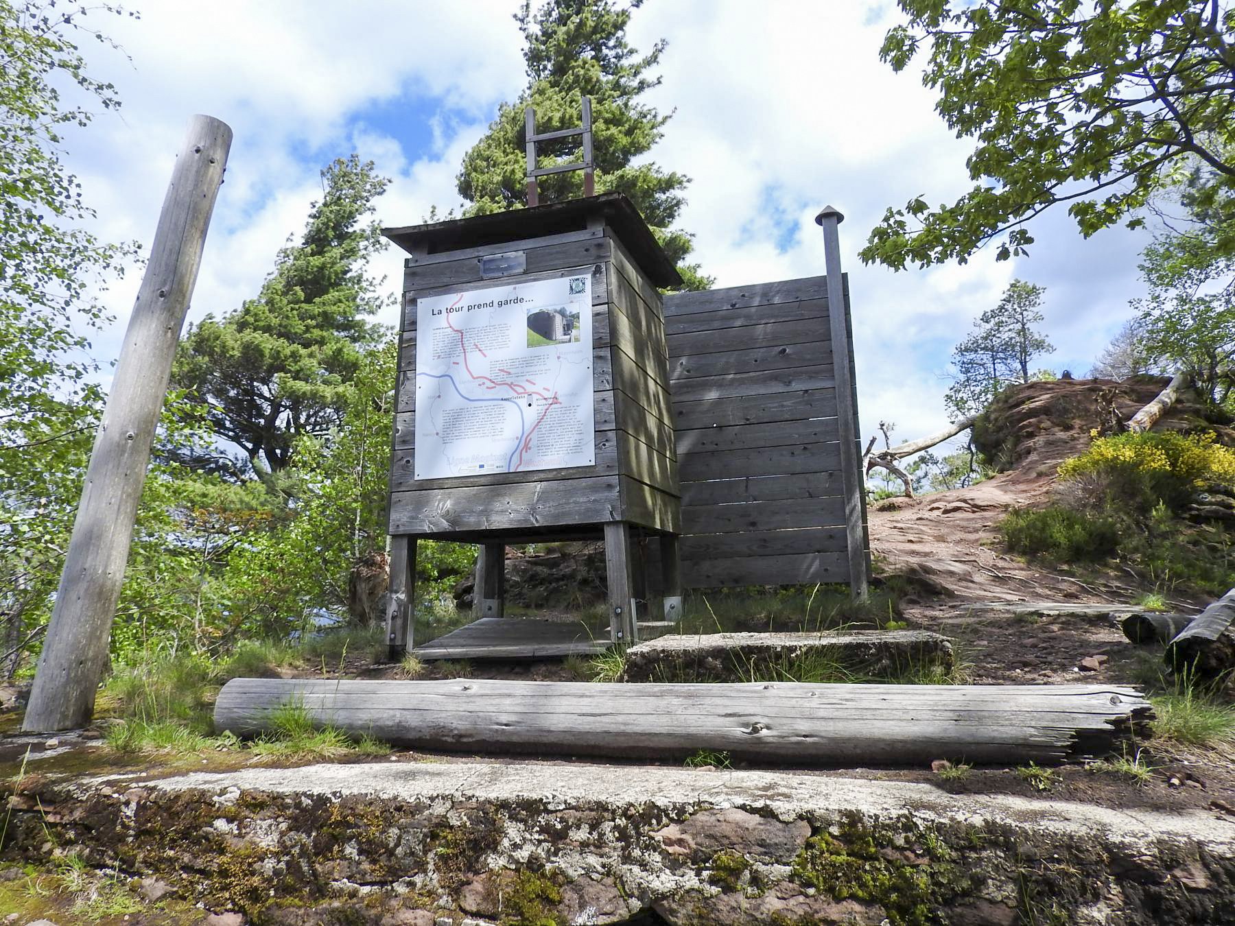 Ligne Maginot - KAPPELSTEIN - (Observatoire d'infanterie) - La tour et le mur allemand reconstitués en modèle réduit - STENGER Mathieu