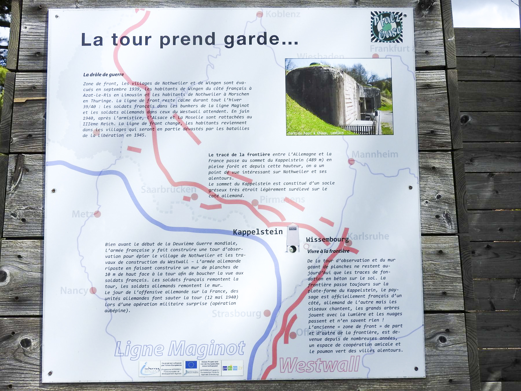 Ligne Maginot - KAPPELSTEIN - (Observatoire d'infanterie) - Le panneau explicatif sur le site - STENGER Mathieu
