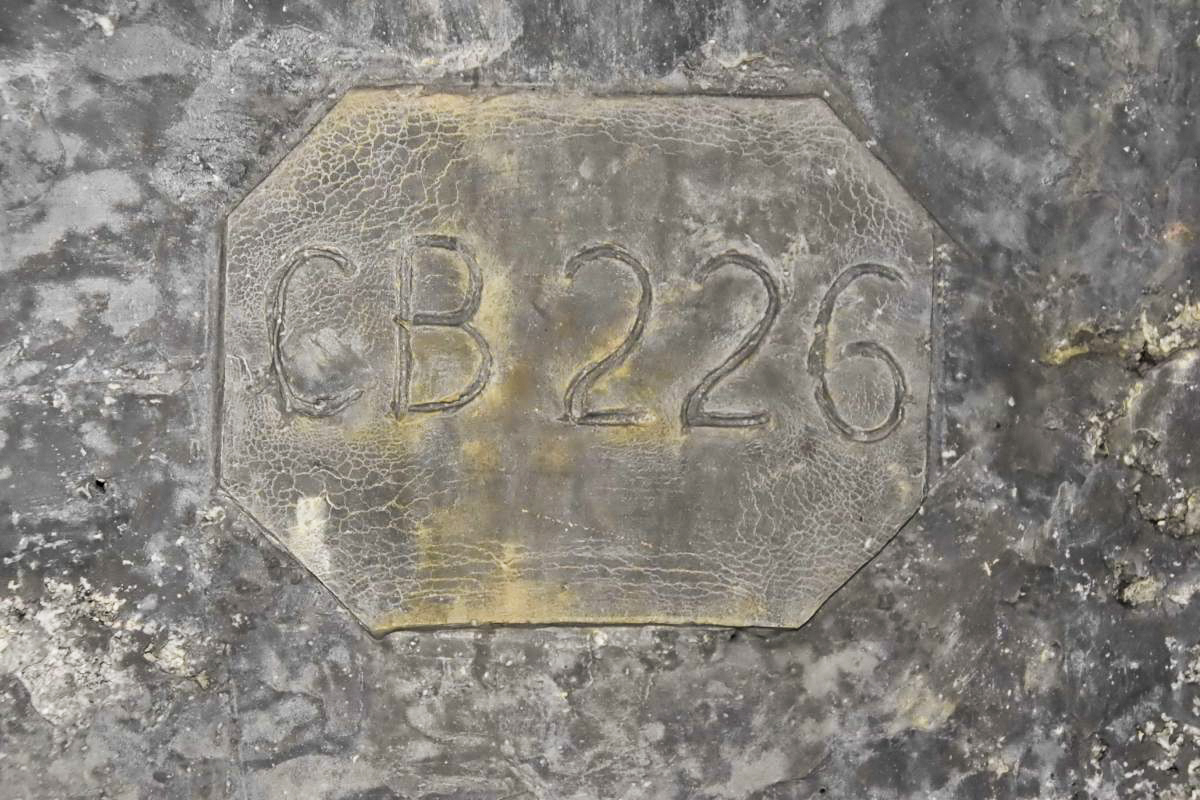 Ligne Maginot - CB226 - BOIS DE CATTENOM 02 - (Blockhaus pour arme infanterie) - Détail du cartouche 'CB 226 ' - D.Froehly