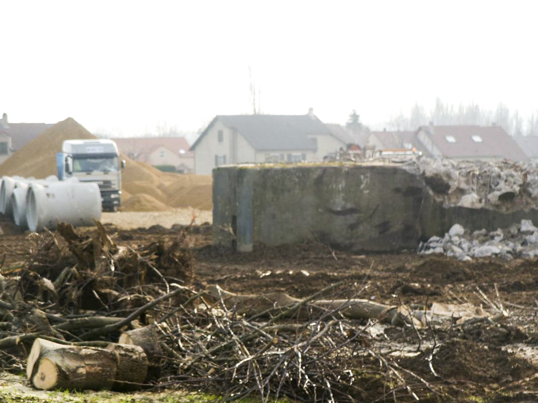 Ligne Maginot - CB118 - UNTERHAUSEN - (Blockhaus pour canon) - Aperçu de l'embrassure de tir - jpr