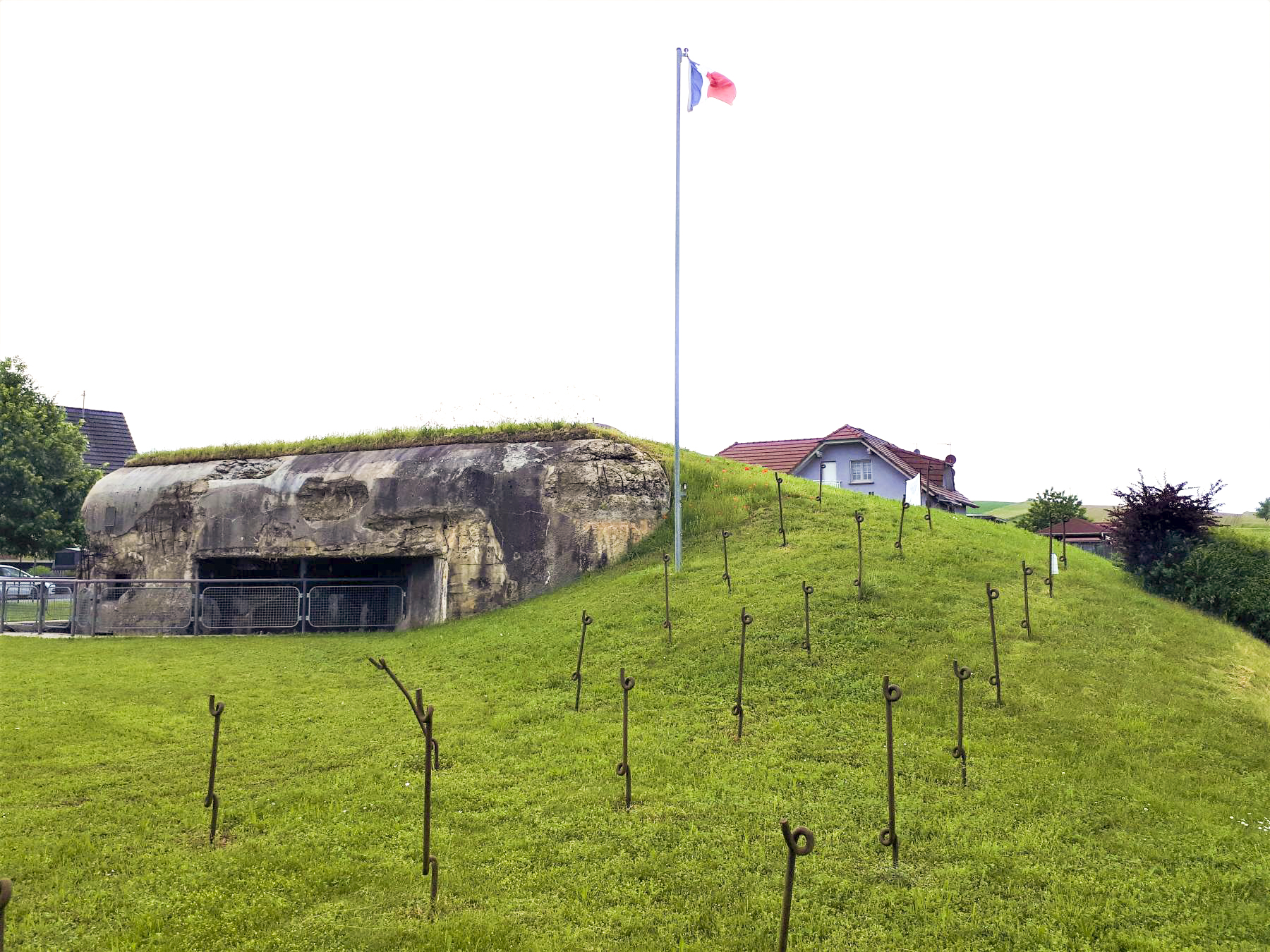 Ligne Maginot - OBERROEDERN SUD - RIEFFEL - (Casemate d'infanterie - Double) - Reconstitution d'un réseau barbelés - Gregory Fuchs