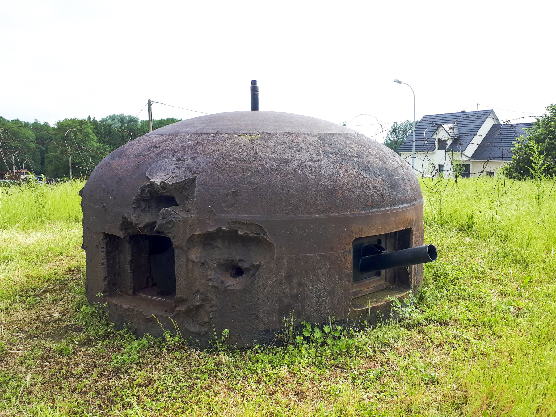 Ligne Maginot - OBERROEDERN SUD - RIEFFEL - (Casemate d'infanterie - Double) - Cloche GFM avec mortier de 50 en place (copie) - Gregory Fuchs