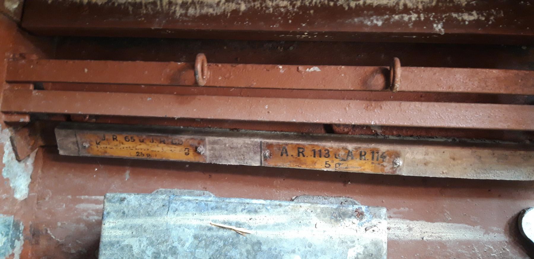 Ligne Maginot - M3 - (Chambre de coupure) - Le répartiteur
Marquages allemands initiaux - Frédéric Voegel