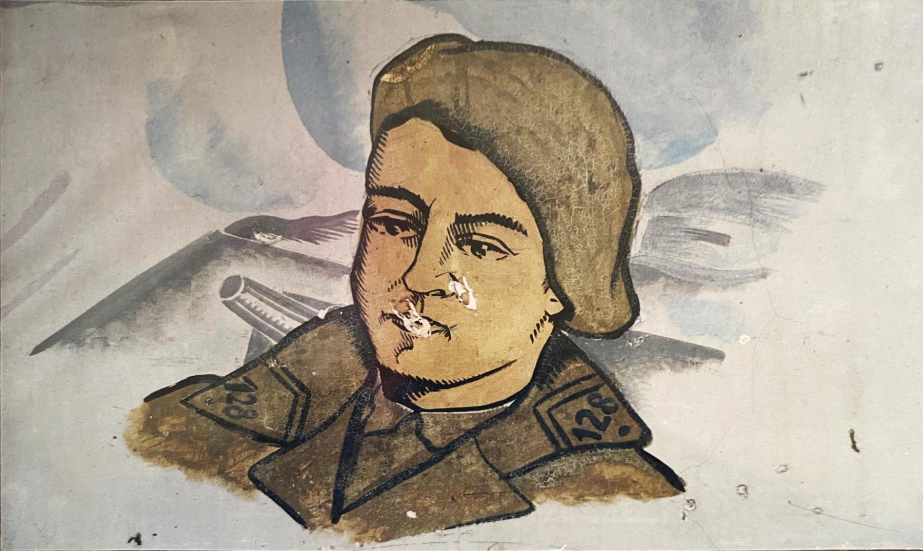 Ligne Maginot - LUDELANGE - (Camp de sureté) - Peinture murale dans le casernement - Jean-Louis NOSPELD
