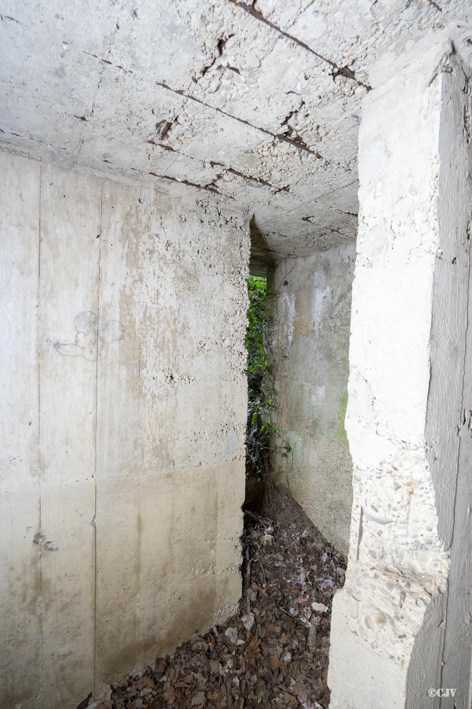 Ligne Maginot - DAUBENSAND 3 - (Blockhaus pour arme infanterie) - L'entrée
Attention au dessin - Lia VERMEULEN