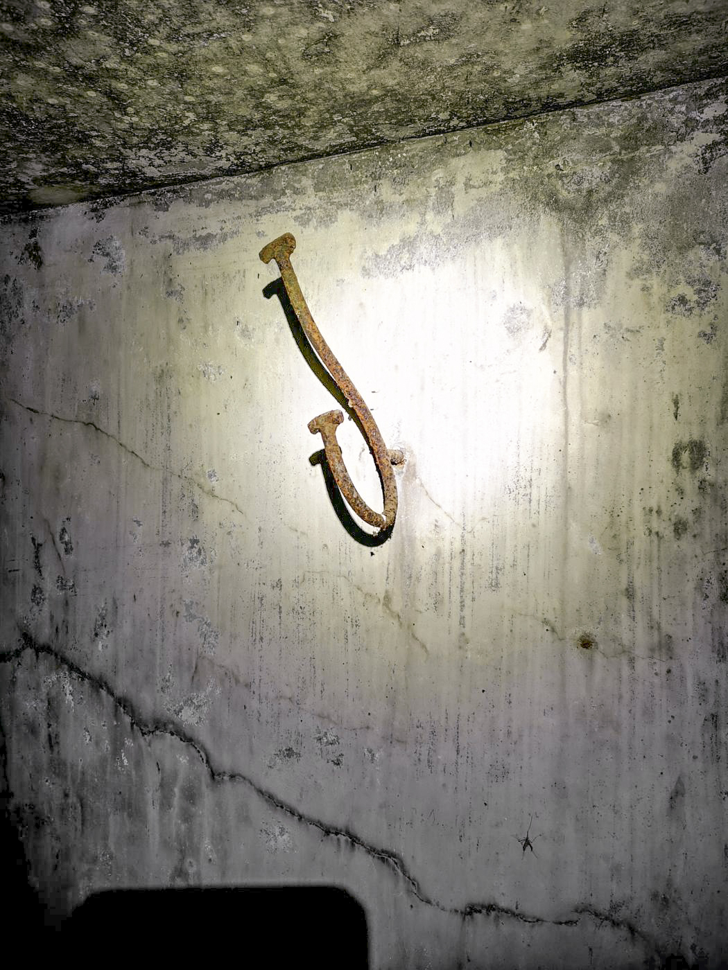 Ligne Maginot - A4 - (Chambre de coupure) - Un crochet sur le mur.... pour des vêtements ? - DK_Antoine4