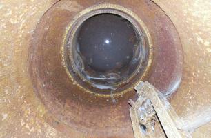 Ligne Maginot - TRINQUETTE - (Casemate d'infanterie - Simple) - La cloche vue de l'intérieur
