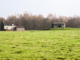 Ligne Maginot - GRAND MANOIR (PDS) - (Blockhaus pour arme infanterie) - Blockhaus, situé dans son environnement, vu de la rue du stade.