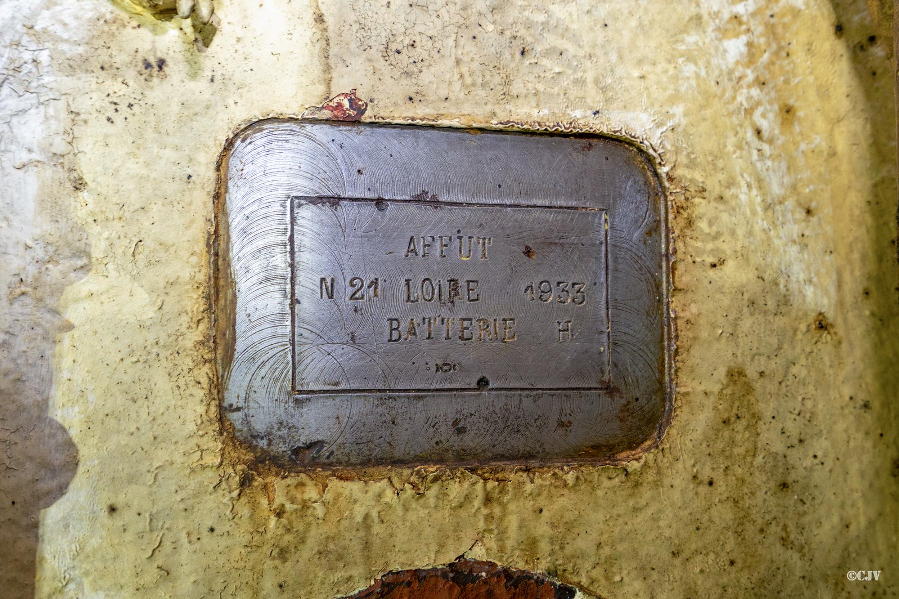 Ligne Maginot - SIMSERHOF - (Ouvrage d'artillerie) - Bloc 6
Plaque du canon obusier 75/32 - Lia VERMEULEN