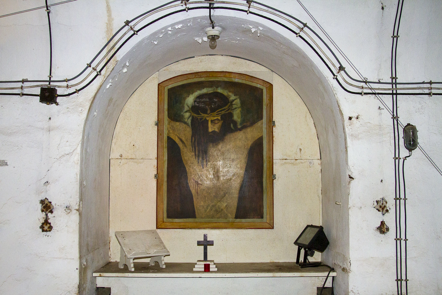 Ligne Maginot - SIMSERHOF - (Ouvrage d'artillerie) - Chapelle dans la galerie principale - Michel Teiten