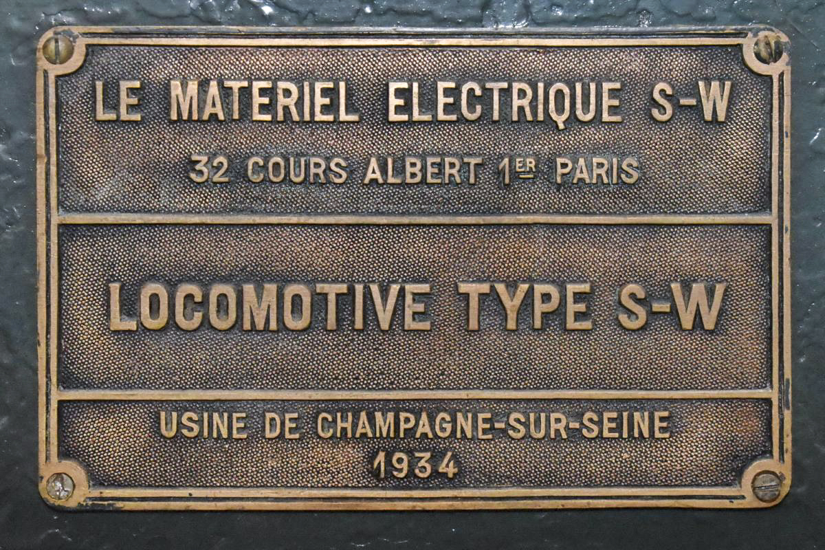Ligne Maginot - SIMSERHOF - (Ouvrage d'artillerie) - Locotracteur Schneider-Westinghouse
Plaque constructeur - Daniel Froehly