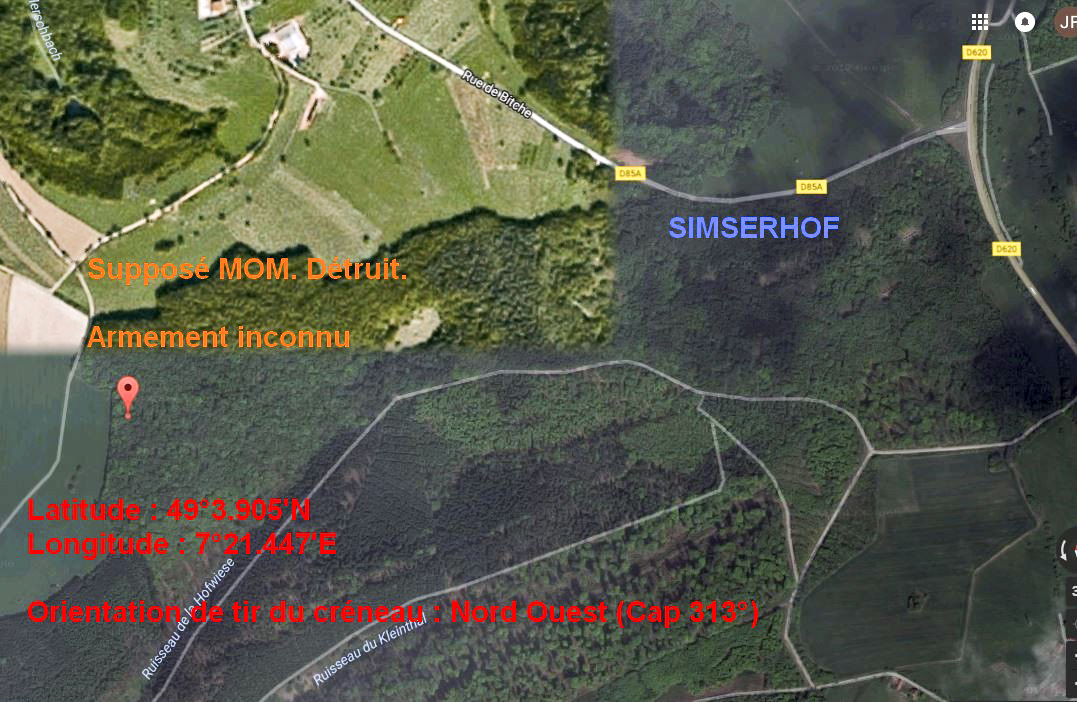 Ligne Maginot - SIMSERHOF OUEST 4 - (Blockhaus de type indéterminé) -  - JFK BITCHE