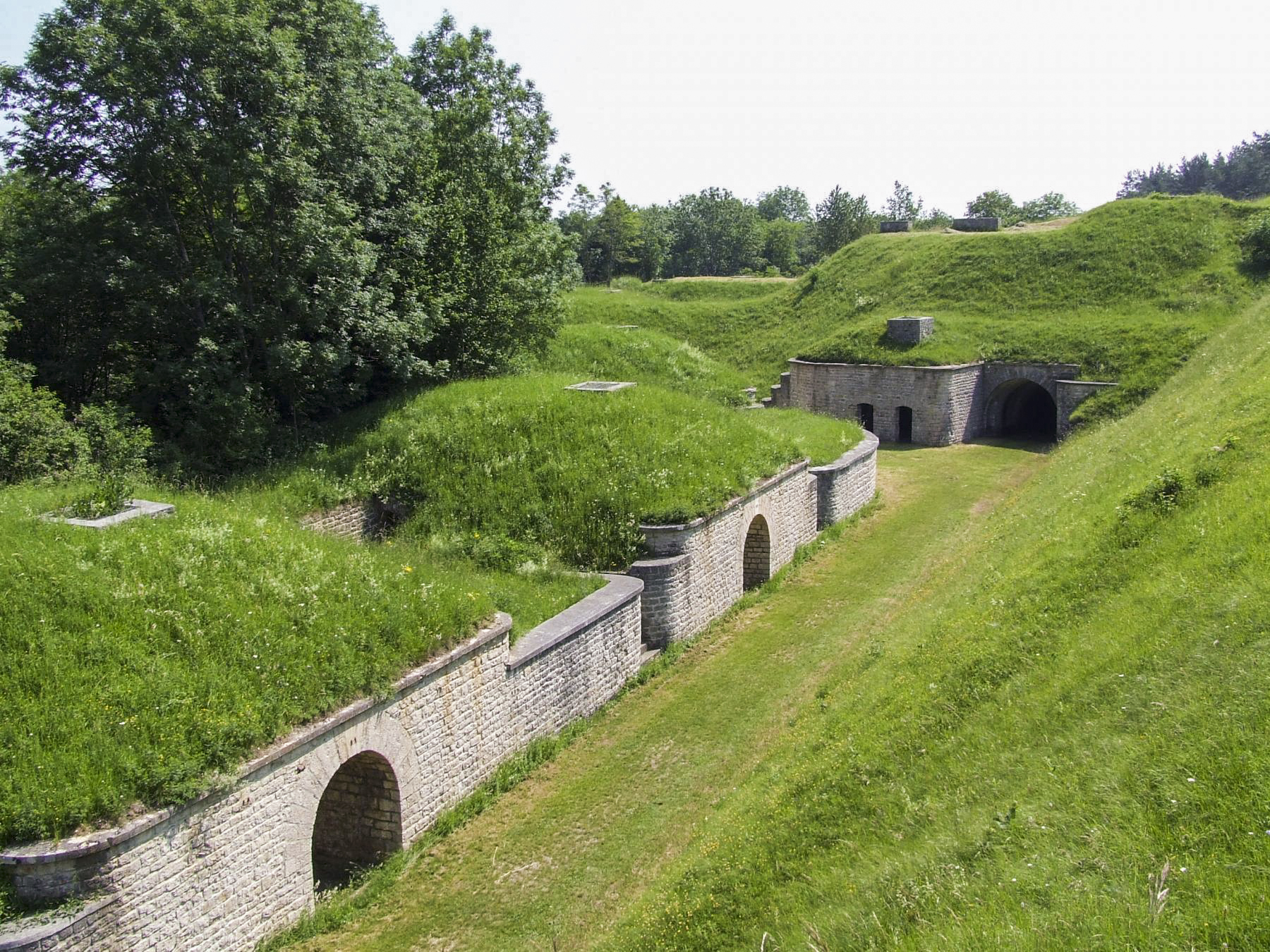 Ligne Maginot - BATTERIE DES ROCHES - (Position d'artillerie préparée) - Les emplacements de tir de la batterie. - STENGER Mathieu