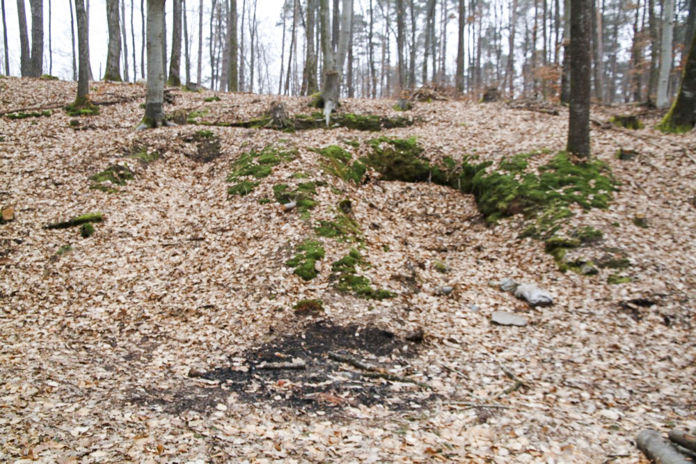 Ligne Maginot - PFAFFENBERG SUD - (Position d'artillerie préparée) - Les emplacements des pièces - Alain Perouffe