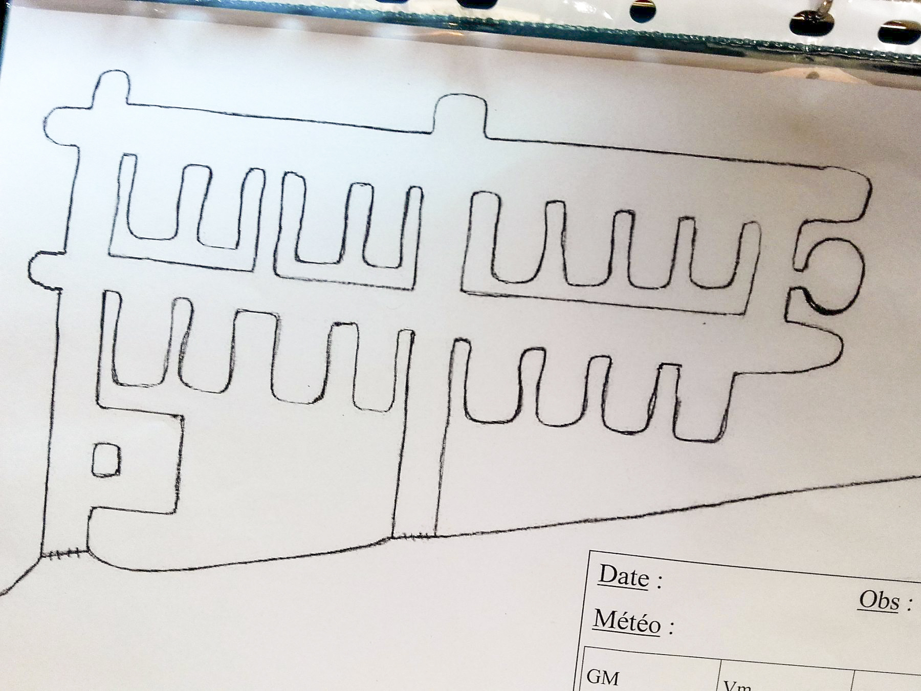 Ligne Maginot - RAMSTEIN - PC375 - (PC de Sous-Quartier) - Plan du PC de sous-quartier de Ramstein (PC n° 375) - Béheffe