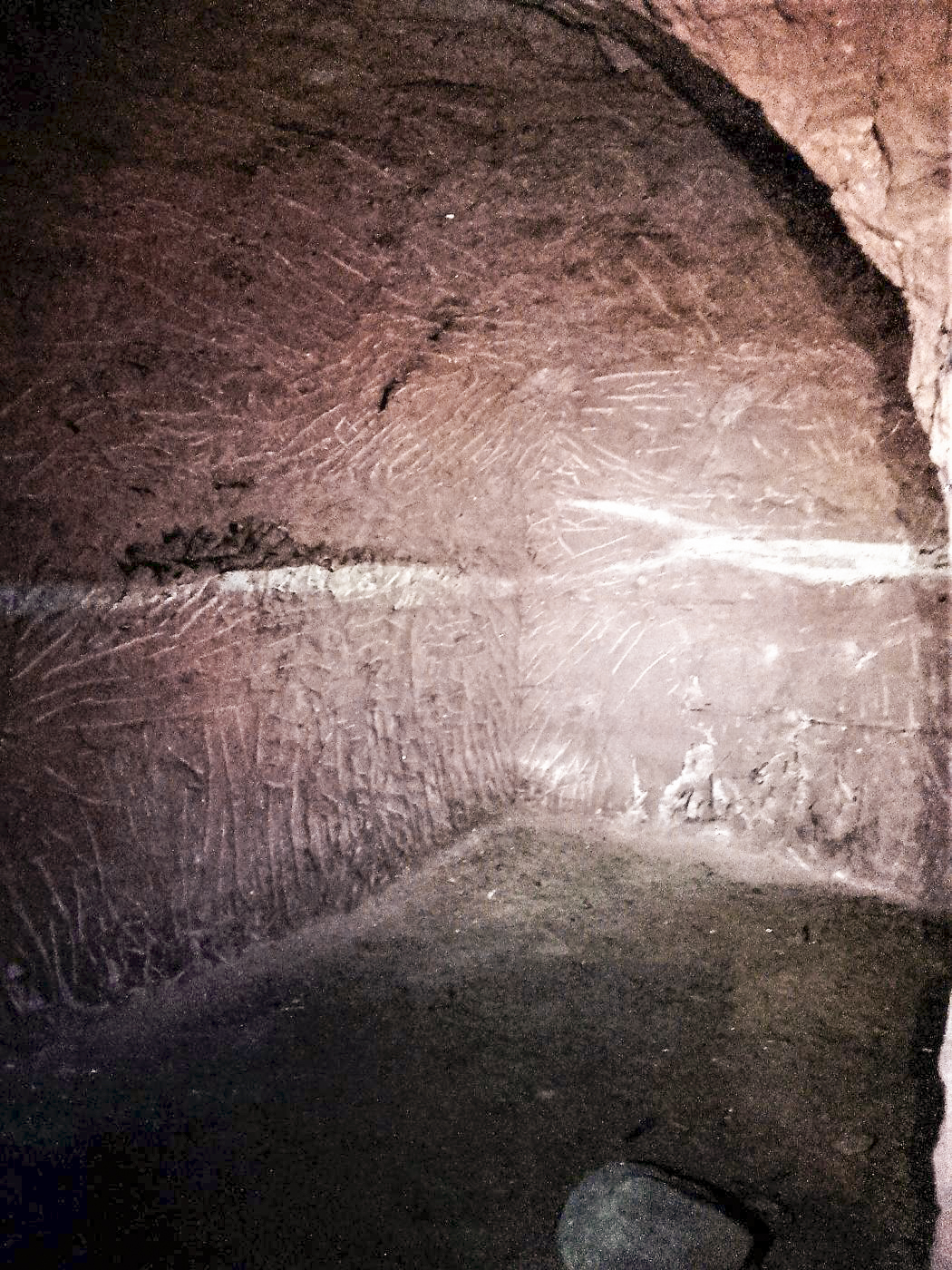 Ligne Maginot - RAMSTEIN - PC375 - (PC de Sous-Quartier) - Une des cellules latérales des galeries qui étaient prévues pour être revêtues de béton et servir de bureaux - Béheffe