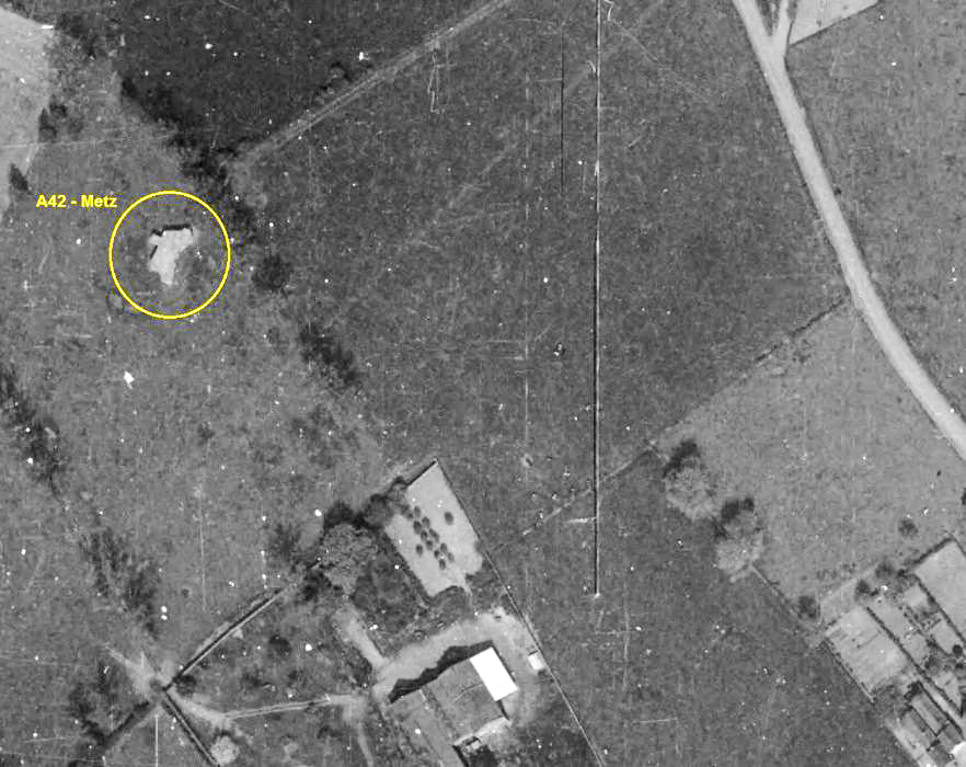 Ligne Maginot - A42 - METZ - (Blockhaus lourd type STG / STG-FCR - Double) -  - IGN - Géoportail 1960