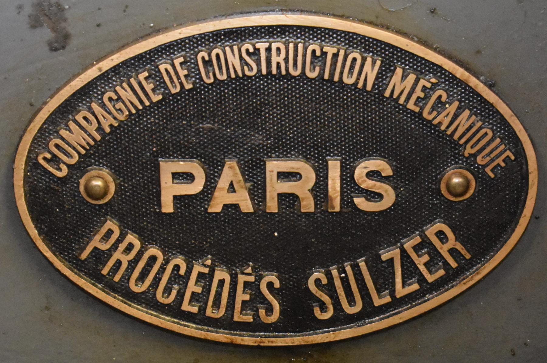 Ligne Maginot - FOUR A CHAUX - FAC - (Ouvrage d'artillerie) - Plaque de constructeur des moteurs Sulzer - Daniel Froehly