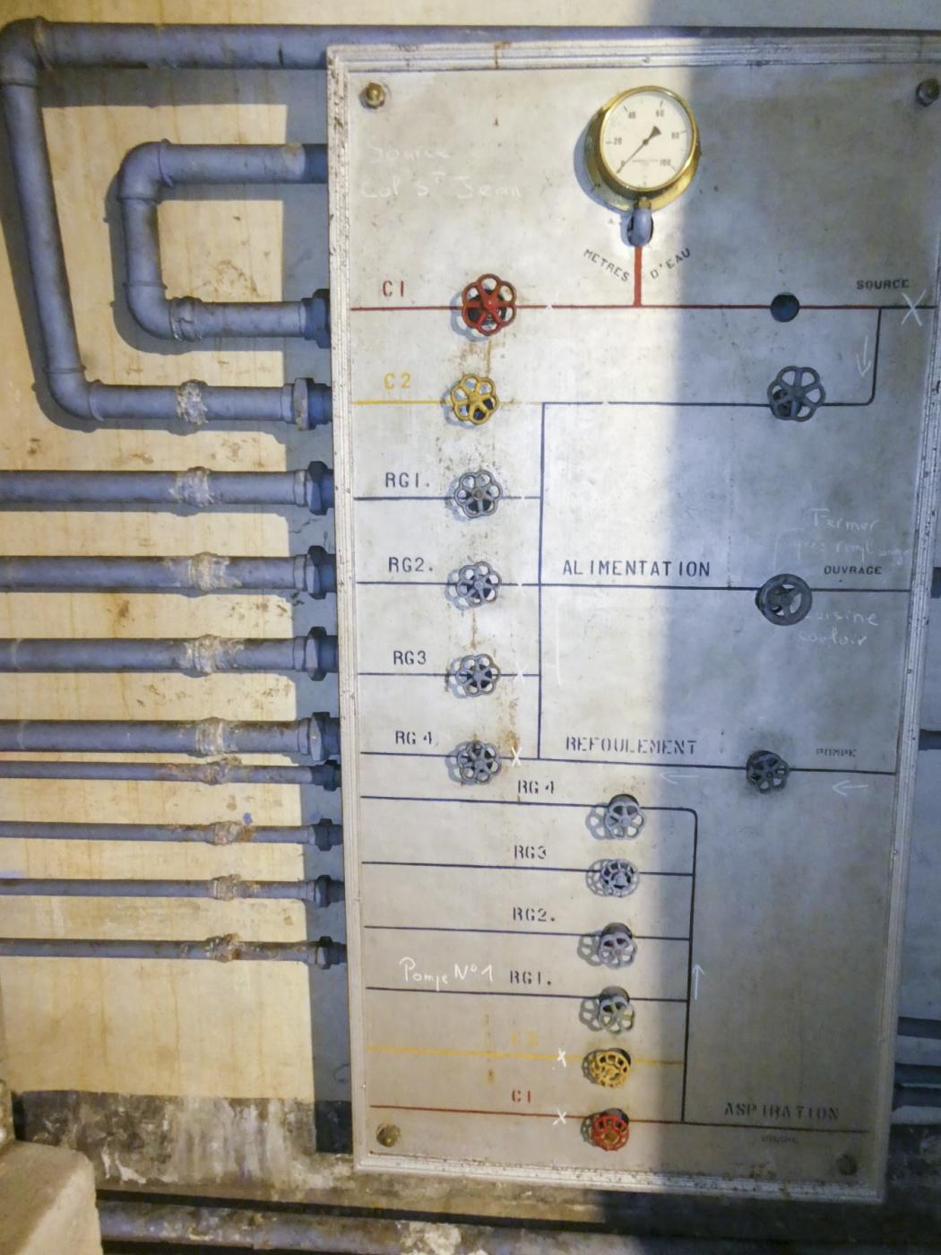 Ligne Maginot - BARBONNET (BT) - (Ouvrage d'artillerie) - Arrivées et départs hydrauliques - Daniel ELLENA - Philippe CUNY