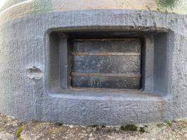 Ligne Maginot - Cloche GFM type A - Volet obturateur de créneau
Le volet en position