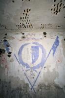 Ligne Maginot - BAMBIDERSTROFF NORD - C70 - (Casemate d'infanterie) - Fresque du 156° RIF
Le drapeau à droite porte la devise 'Honneur et Patrie'