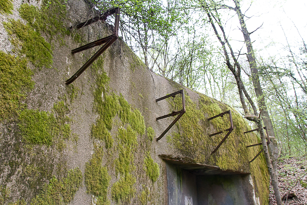 Ligne Maginot - RIPPERT - X13 (QUARTIER KARRE - II/168°RIF) - (Abri) - Support antennes radio au-dessus de la façade de l'abri - Michel Teiten