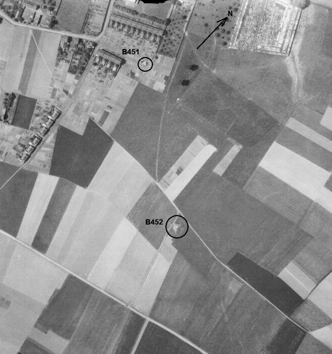 Ligne Maginot - B451 - CIMETIÈRE D'ONNAING (PDS) - (Abri actif) -  - IGN - Géoportail 1947